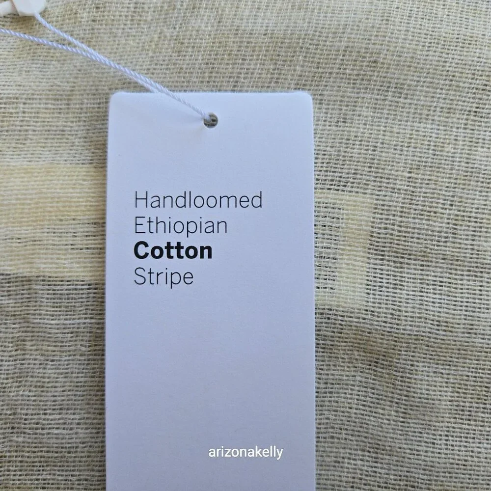 NWT Eileen Fisher Handloomed Ethiopian Artisan Cotton Scarf
